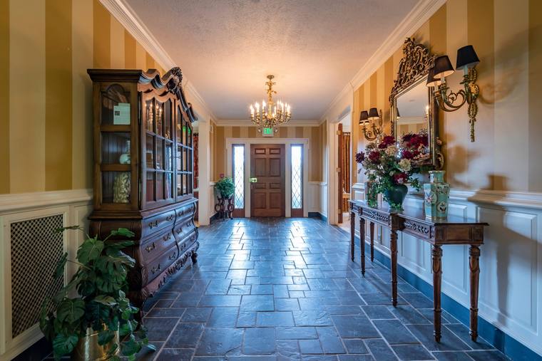 The front entry hallway of the Estate House
