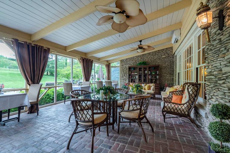 The sun porch of the Estate House